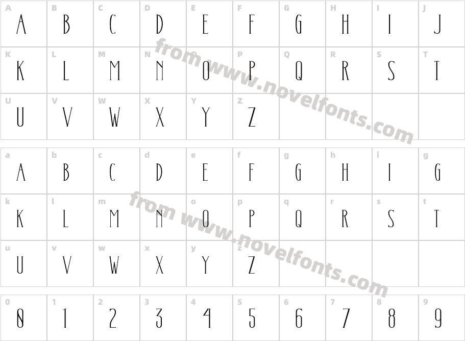 Stickman SerifCharacter Map