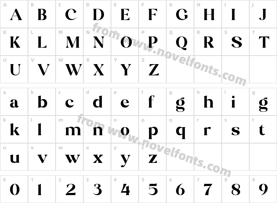 Stiepa Serif RegularCharacter Map