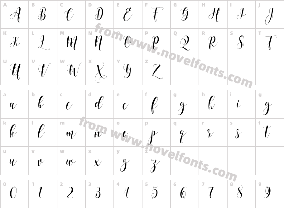 Still Shine ScriptCharacter Map