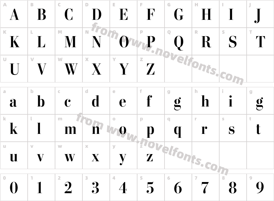 Stilson Display BoldCharacter Map