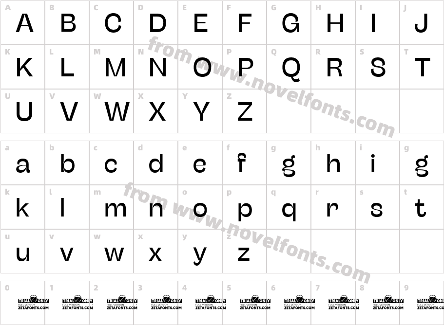 Stinger Fit Trial RegularCharacter Map