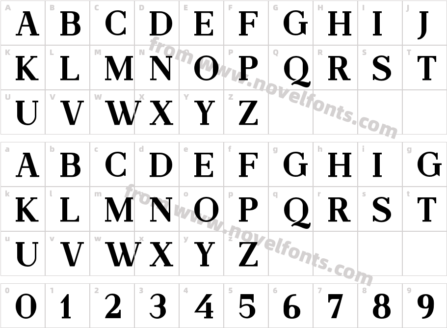 Stinker BoldCharacter Map