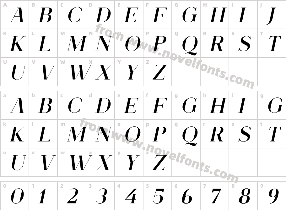 Stinker SlantCharacter Map