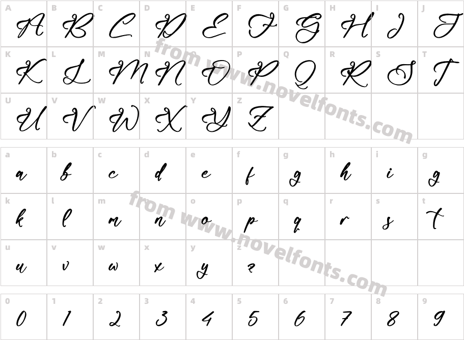 Nelsonlla SmithranCharacter Map