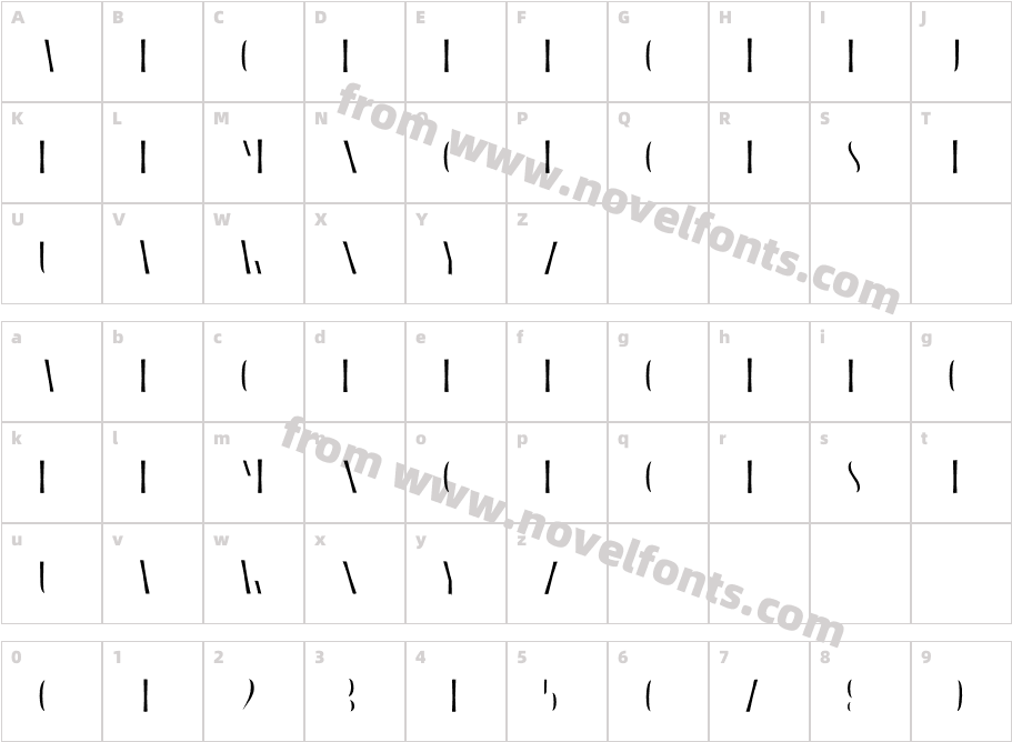Storyteller Sans Black FillCharacter Map