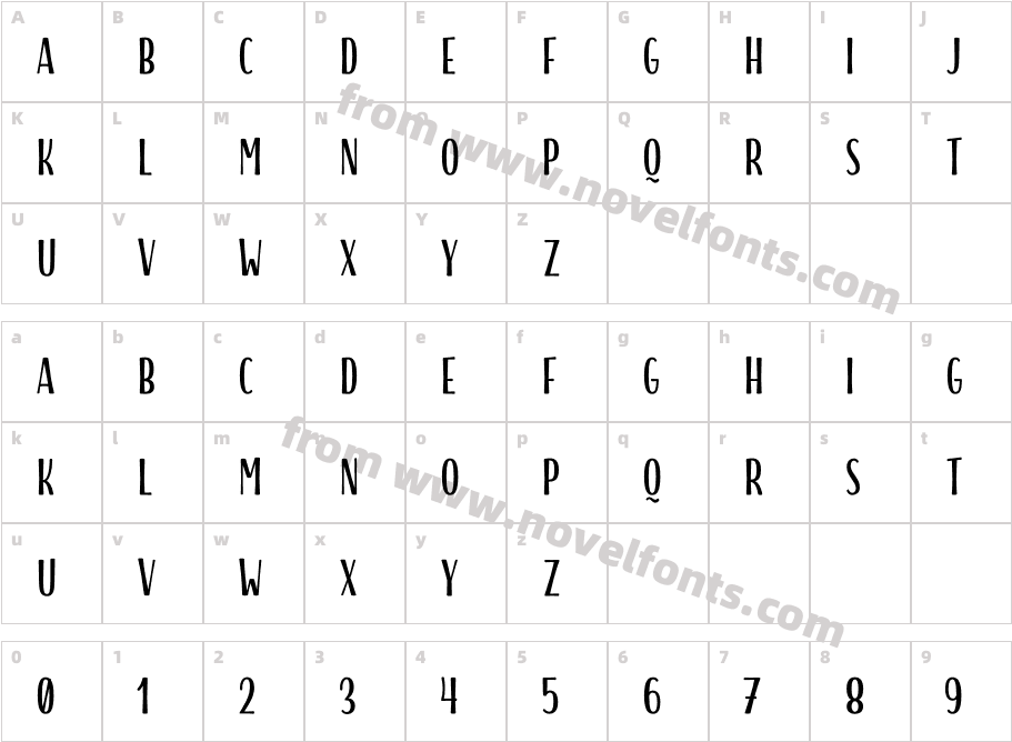 Storyteller Sans BlackCharacter Map