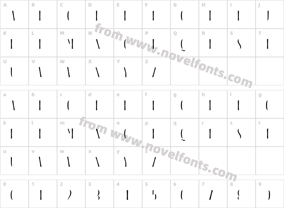 Storyteller Sans Regular FillCharacter Map