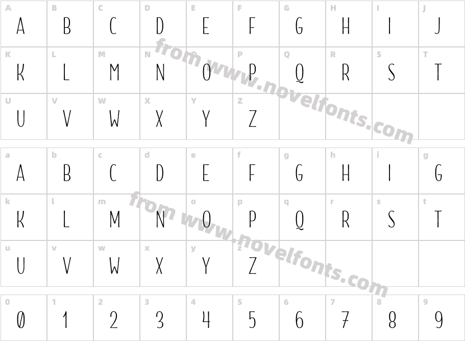 Storyteller Sans RegularCharacter Map