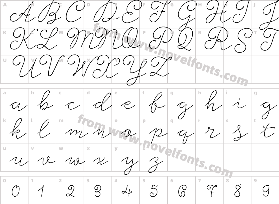 Storyteller Script Light ItalicCharacter Map