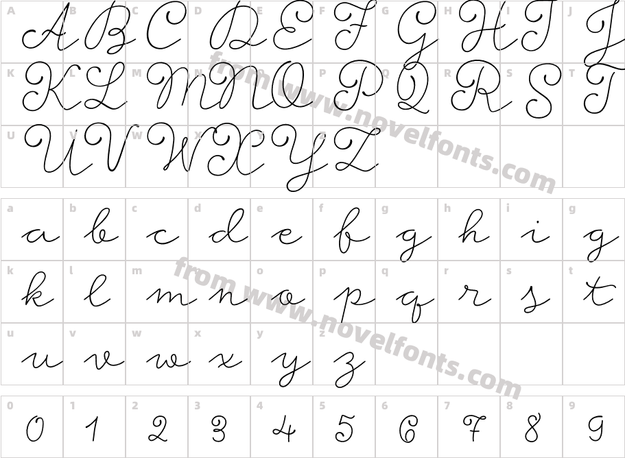 Storyteller Script Light RegularCharacter Map