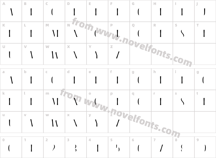 Storyteller Serif Black FillCharacter Map