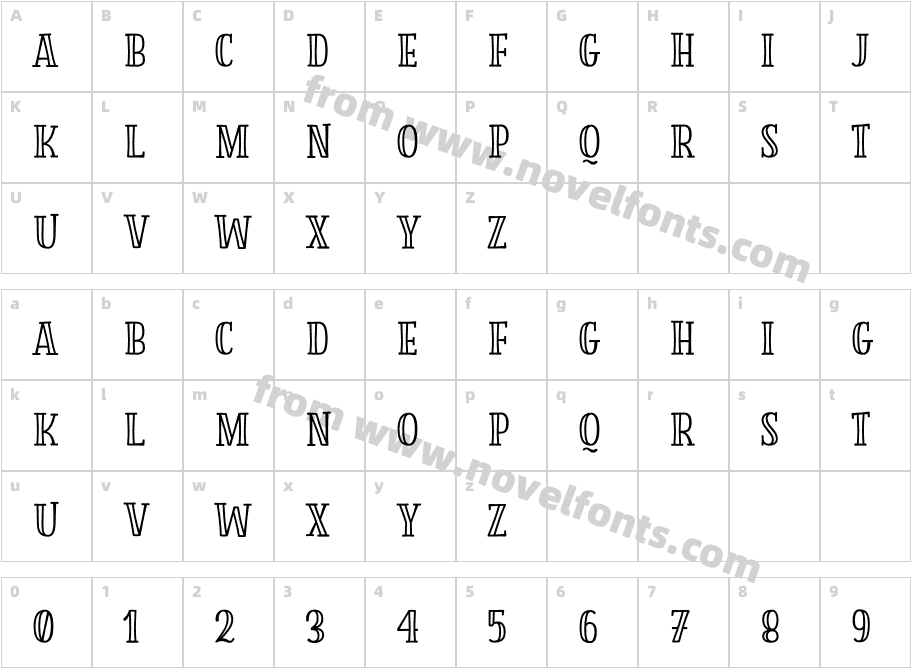 Storyteller Serif Black InlineCharacter Map