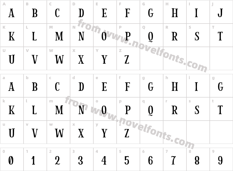 Storyteller Serif BlackCharacter Map