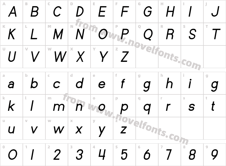 Strange Cool Bold ItalicCharacter Map