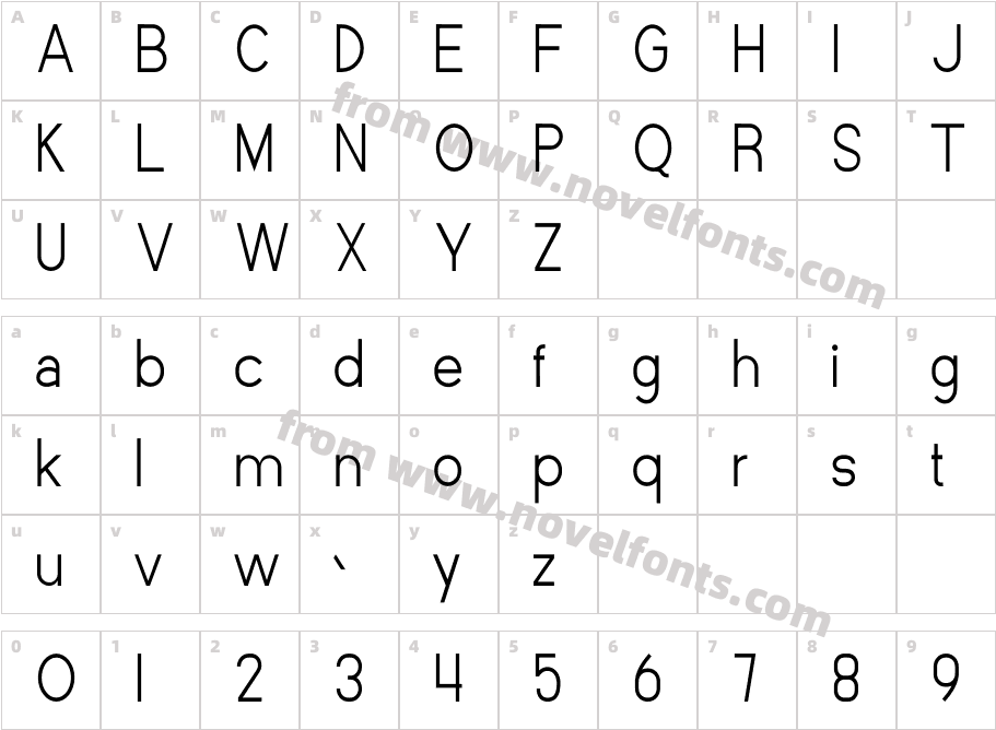 Strange Cool CondensedCharacter Map