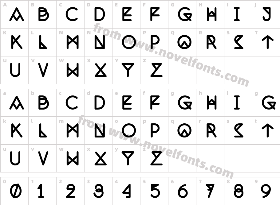 Nemoy-BoldCharacter Map