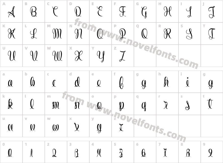 String Lines PERSONAL USE ONLYCharacter Map