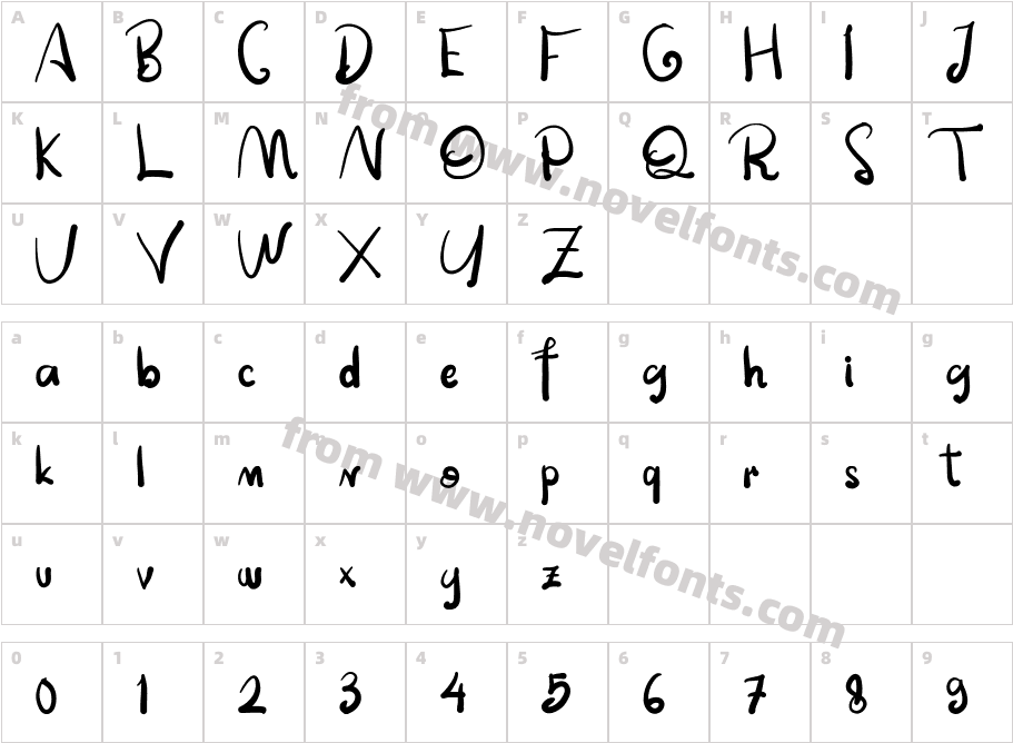 Suara AkuCharacter Map