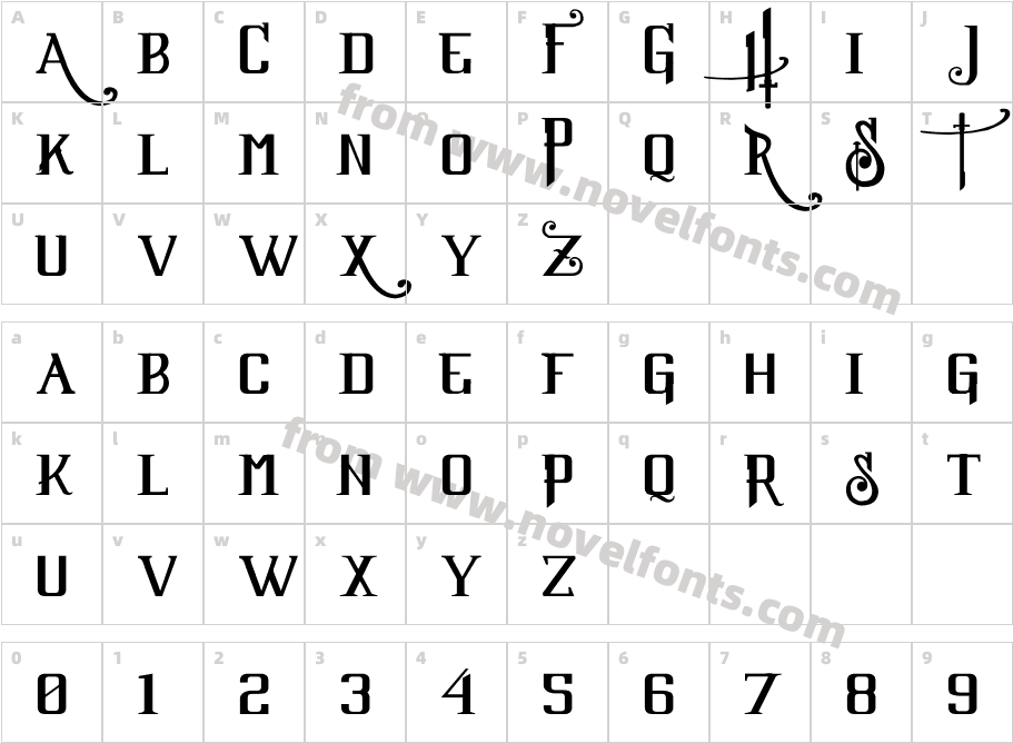 Sucker FontCharacter Map