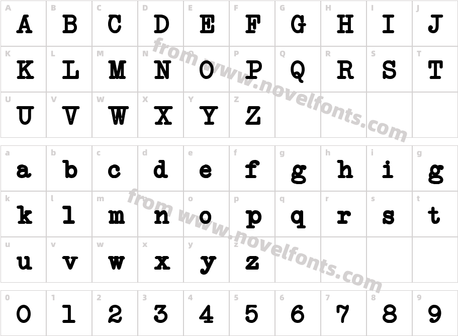 Neo Bulletin BoldCharacter Map