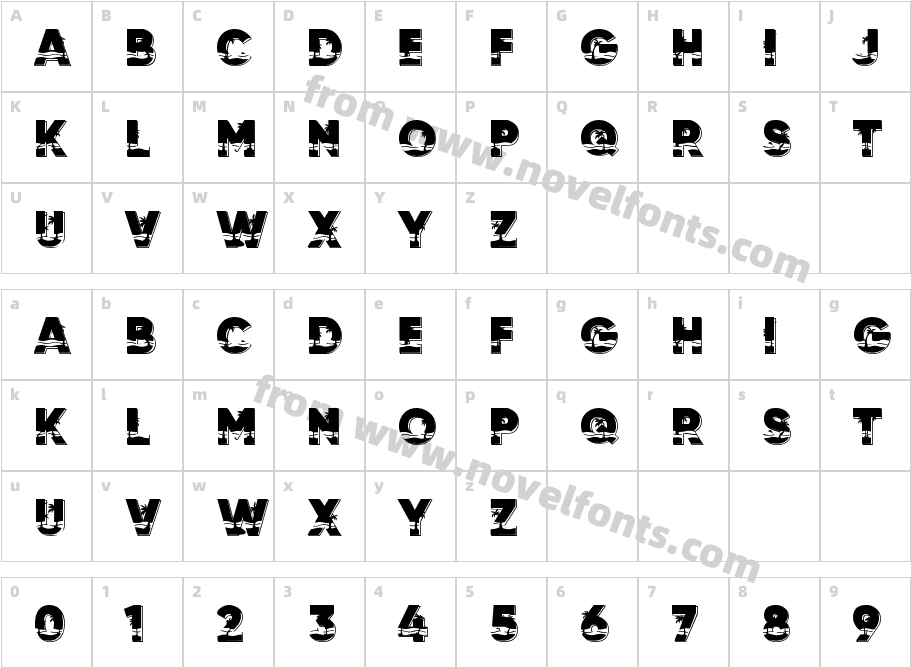 Summer Beach Font 1 RegularCharacter Map