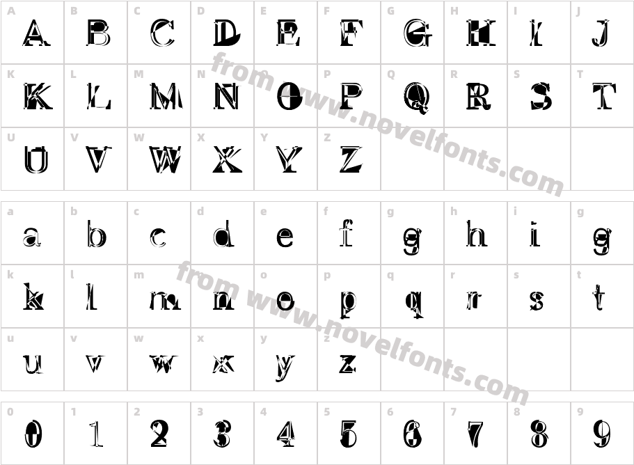 NeoDekoCharacter Map