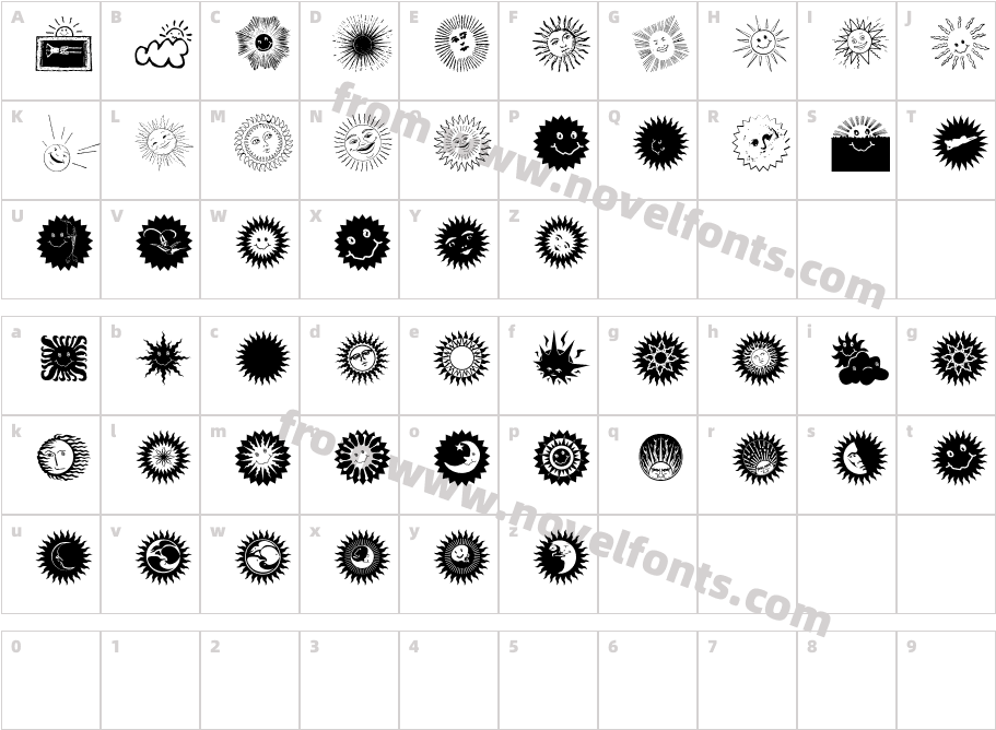 Sun And FriendsCharacter Map