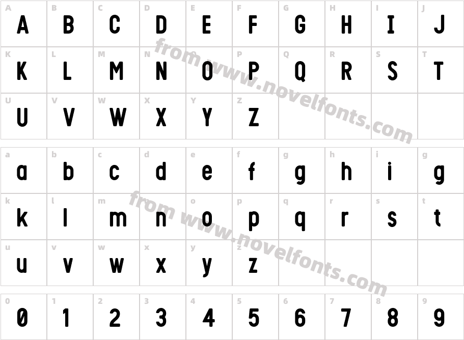 Sunroof MediumCharacter Map