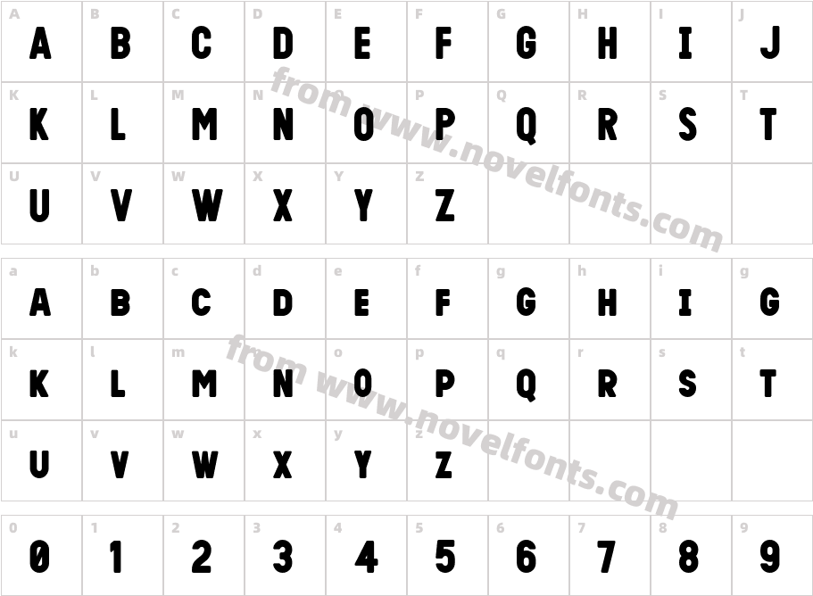 Sunroofsmallcaps BlackCharacter Map