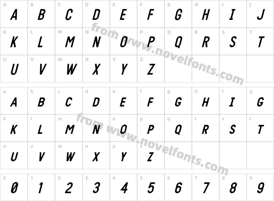 Sunroofsmallcaps ItalicCharacter Map