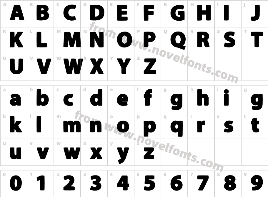 Super Sans BoldCharacter Map