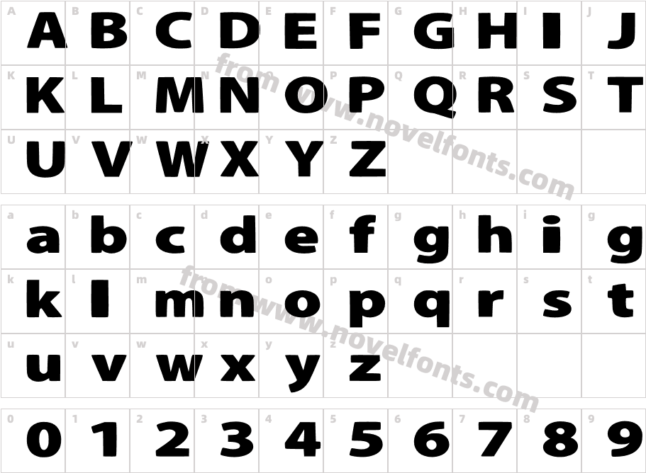 Super Sans ExpandedCharacter Map