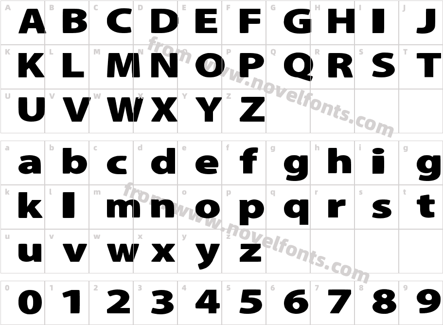Super Sans ExpandedCharacter Map