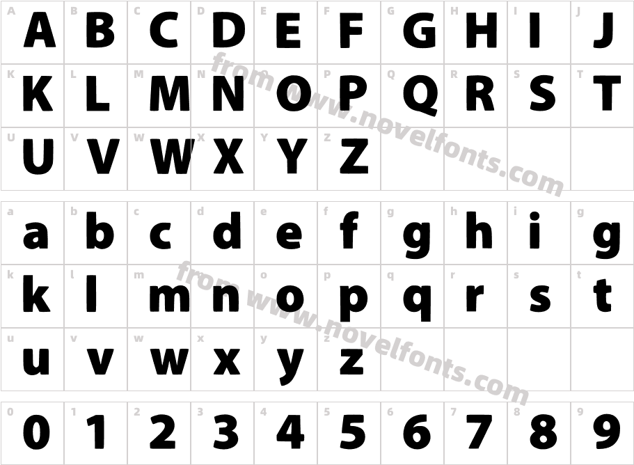 Super Sans RegularCharacter Map