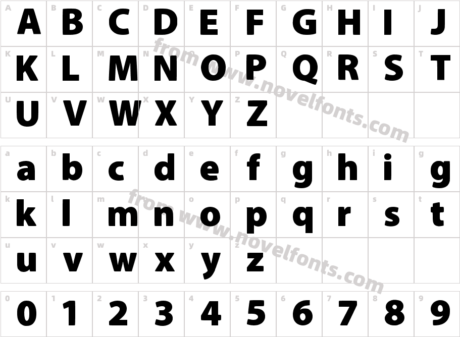 Super Sans RegularCharacter Map