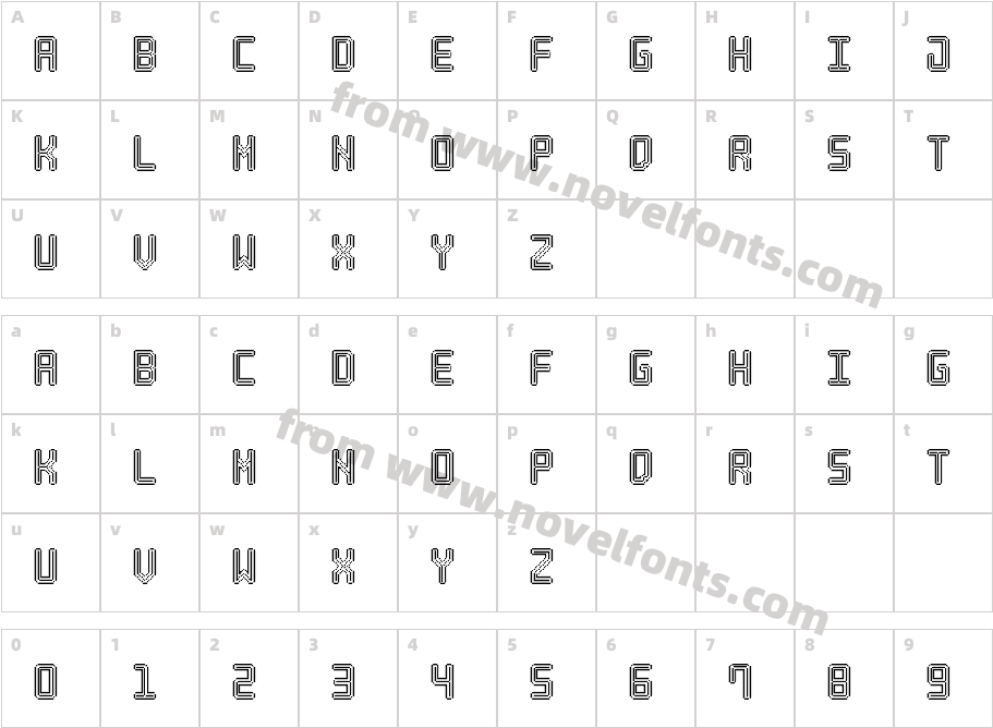 Neon Pixel-7Character Map