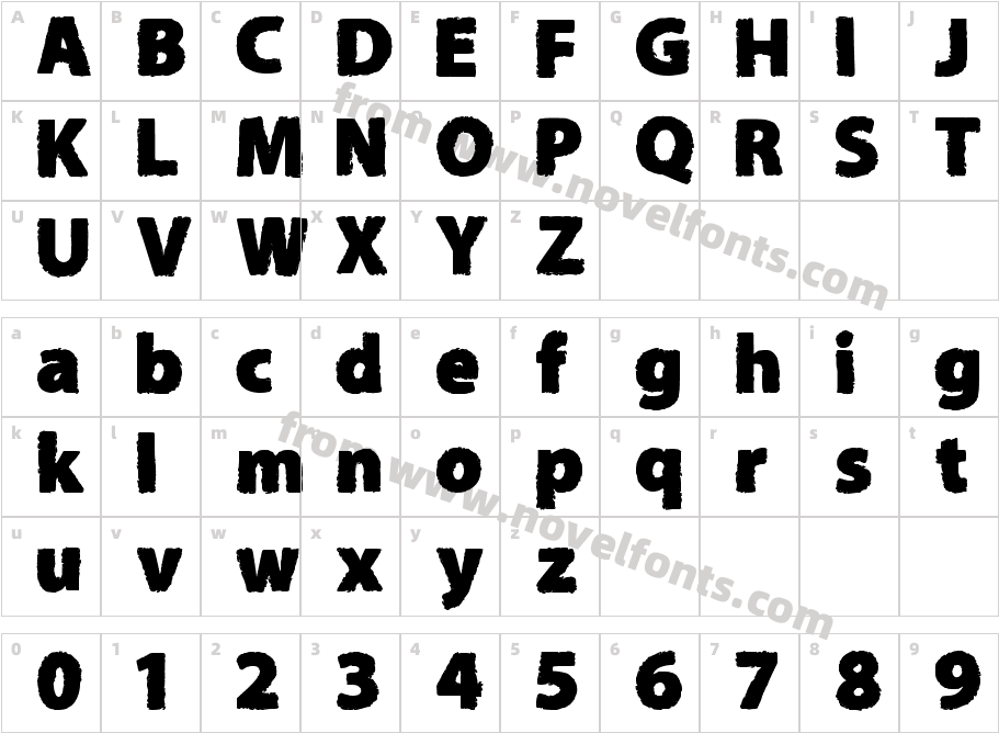 Super Sans RoughCharacter Map