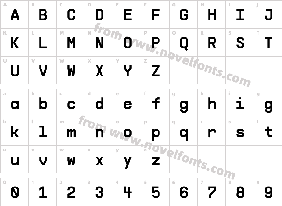 Supply MediumCharacter Map