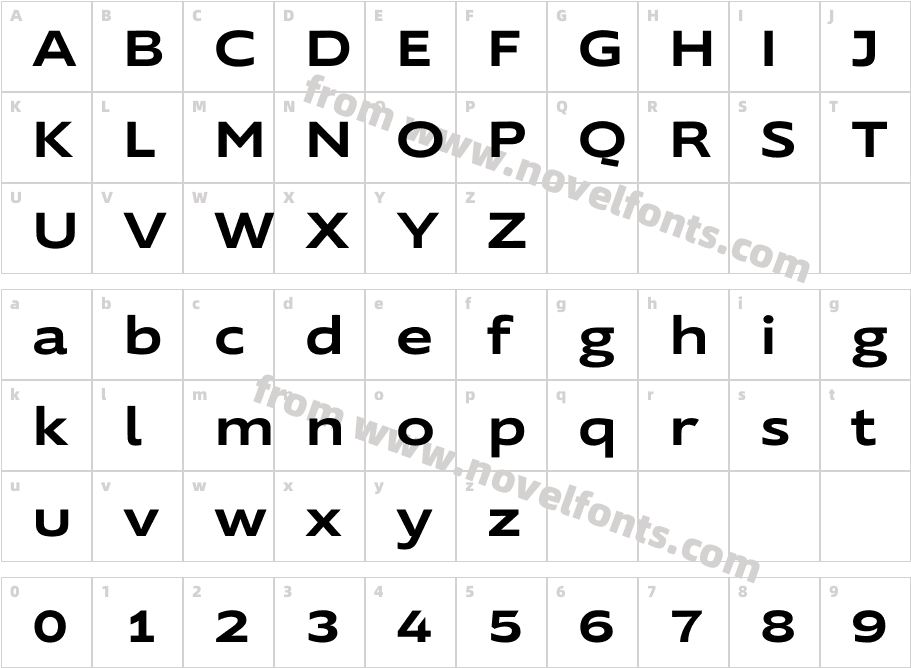 Supra W03 Demibold ExtendedCharacter Map