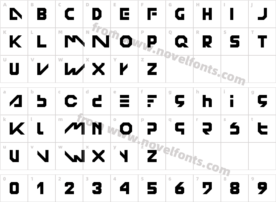 Surrender Everything Bold Square KLONE 01 RegularCharacter Map