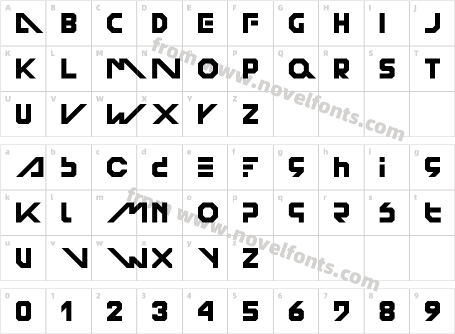 Surrender Everything Bold Square RegularCharacter Map