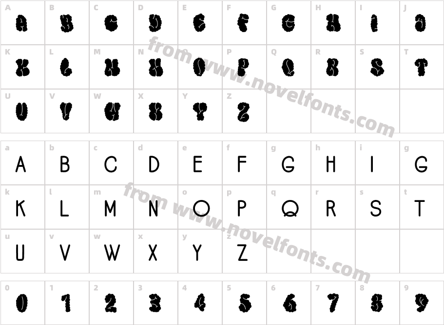 Sweet Mouse RegularCharacter Map