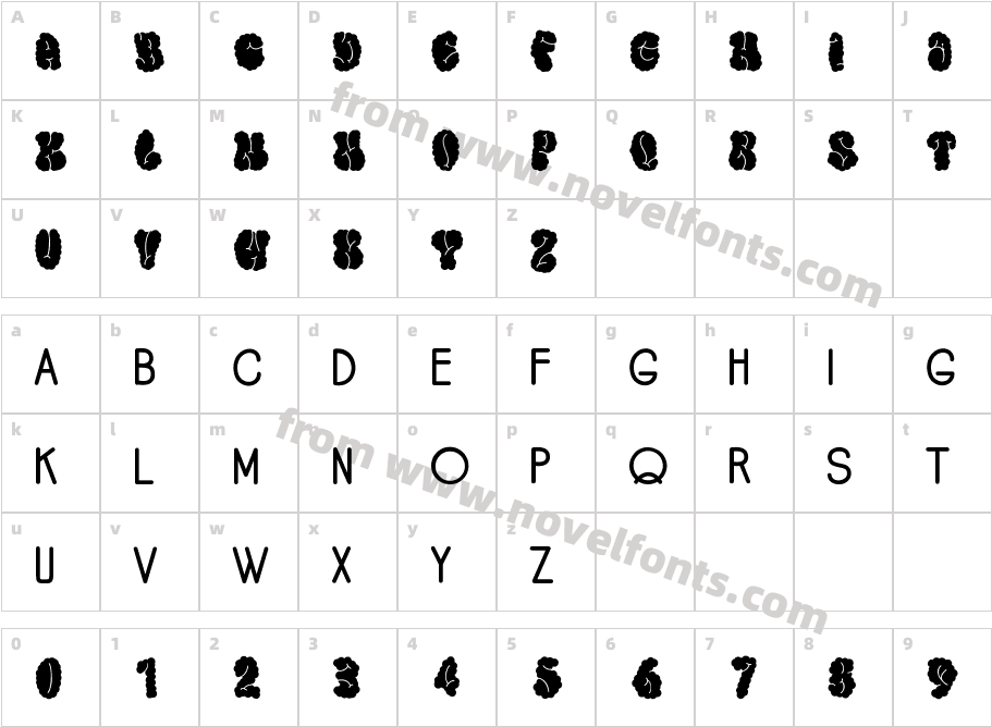 Sweet Mouse RegularCharacter Map