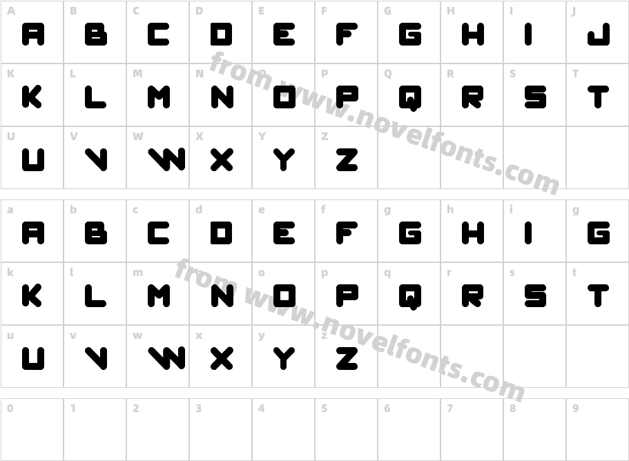 T Fonts NewCharacter Map