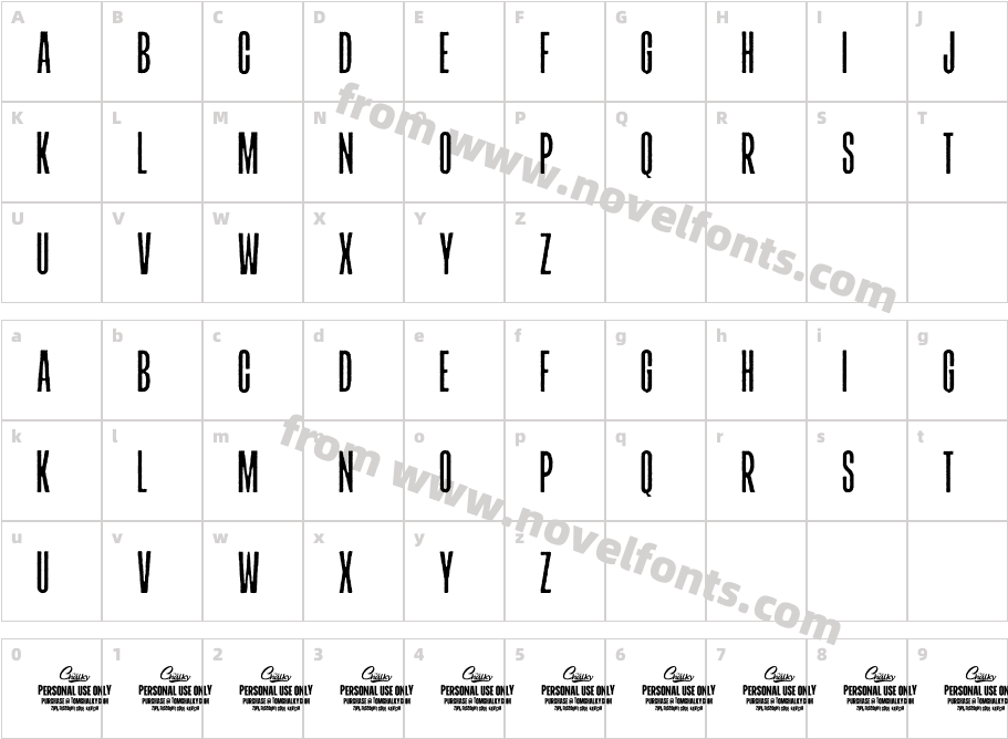 TC Headliner Print Cond RegularCharacter Map