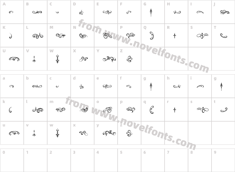 TENSIONORNAMENTCharacter Map