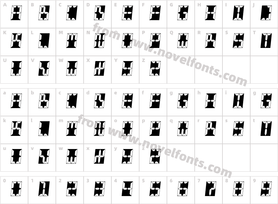 TESLA_23Character Map