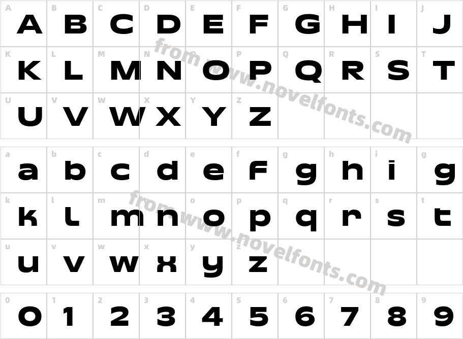 TGS Perfect BoldCharacter Map