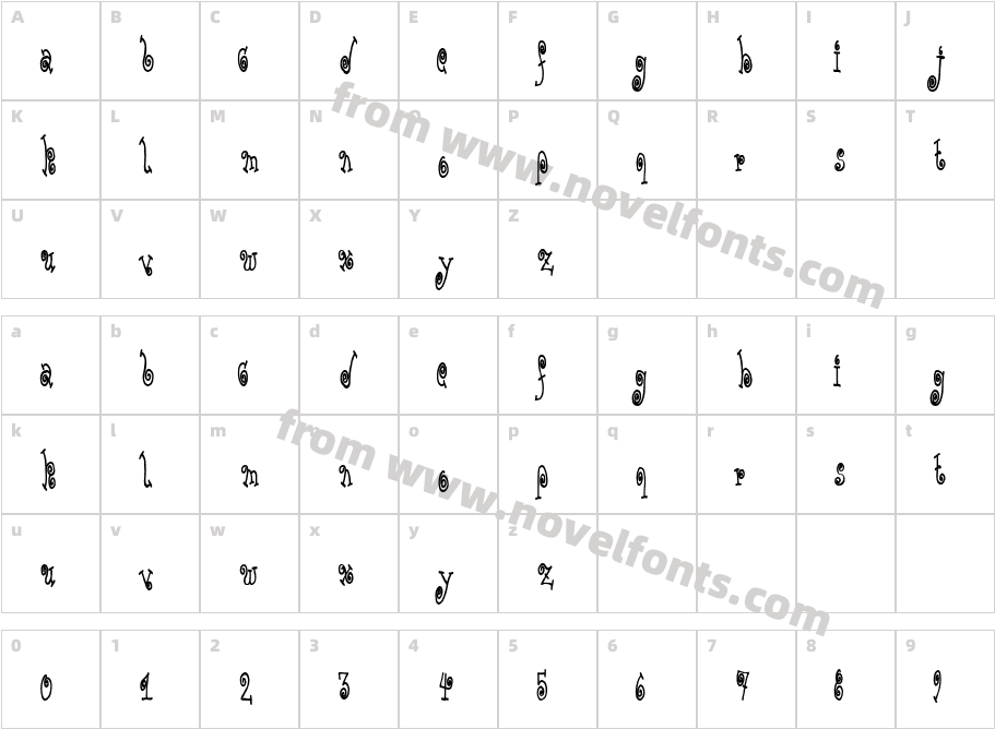 TPF Yolk Condensed BoldCharacter Map
