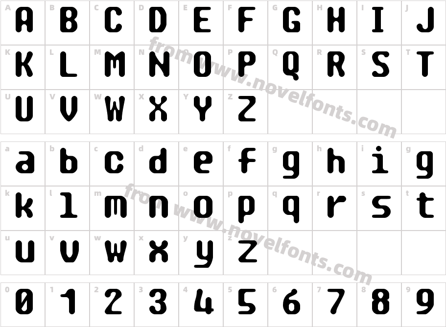 TRAGIC (BRK)Character Map
